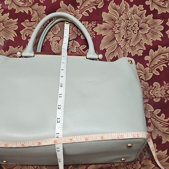 Ted Baker Anabel Large Leather Gray Women's  Tote Bag ( No Crossbody Strap) - Picture 15 of 16